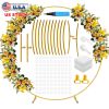 7.3FT Metal Round Balloon Arch Reusable Circle Backdrop Stand Large Wedding Party Arch Frame with Balloon Tools for Wedding Birthday!rty Photo Backg