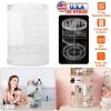 360otating Makeupòganizer Clear Cosmetic Storage Rack Transparent Jewelry Display Box Case with 4 Trays One 17-Slot Top Shelf