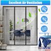 2Pcs 72 x 80in Magnetic Screen Door Double Door Screen Curtain Self Sealing Screen Door Mesh for Sliding Door Patio Door French Door
