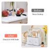 3 Tiers Makeup Organizer Cosmetic Storage Box with Dustproof Waterproof Lid Portable Handle Drawers Cosmetic Display Case for Bathroom Bedroom Dressin