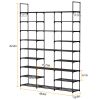 9 Tiers Shoe Rack Metal Shoe Storage Shelf Free Standing Large Shoe Stand 50-55 Pairs Shoe Tower Unit Tall Shoe Organizer with 2 Hooks¯r Entryway Cl