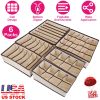 6Pcs Foldable Underwear Sock Bra Organizer Drawer Divider Container Bin Storage Box for Tie Handkerchief Belt