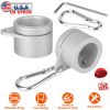 2Pcs Aluminum Alloy Flag Pole Rings 360otating Freely Flag Mounting Clips Spinning Flag Pole Kit Fit 0.75-1In Diameter Flag Pole