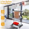 Clothes Drying Rack Rolling Collapsible Laundry Dryer Hanger Stand Rail Shelve
Wardrobe Clothing Drying Racks w/ Dual Side Wings