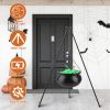 Halloween Large Witch Cauldron With 56.49ripod And Eyeball String Light Skeleton Halloween Outdoor Decoration For Porch Yard Patio Garden Living Ro