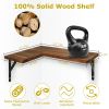 4Packs Corner Floating Shelf Wall Mount Display Storage Shelf Organizer Wood Metal Bedroom Living Room Dïr