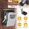 Key Lock Box Keys Storage Lock Box with 4 Digits Combination Resettable Codes Wall Mounted Outdoor Waterproof Cover