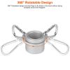 2Pcs Aluminum Alloy Flag Pole Rings 360otating Freely Flag Mounting Clips Spinning Flag Pole Kit Fit 0.75-1In Diameter Flag Pole