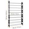 50-Pair Shoe Rack Storage Organizer 10-Tier Portable Wardrobe Tower Stackable Adjustable Shelf for Closet Cabinet Entryway