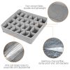 3 Pack Sock Organizer Box Foldable Damp Proof Storage Drawers Multi-cells Underwear Tie Container for Wardrobe Closet Cabinet