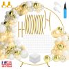 7.3FT Metal Round Balloon Arch Reusable Circle Backdrop Stand Large Wedding Party Arch Frame with Balloon Tools for Wedding Birthday!rty Photo Backg