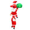 8FT Climbing Inflatable Santa Claus with Light Hanging Blow Up Christmas Inflatable Indoor Outdoor Christmas Decorations 3 Santa Claus 3 Merry Christm