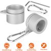 2Pcs Aluminum Alloy Flag Pole Rings 360otating Freely Flag Mounting Clips Spinning Flag Pole Kit Fit 0.75-1In Diameter Flag Pole