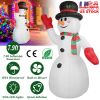 7.9FT Christmas Inflatable Giant Snowman Blow up Light up Snowman with LED Lights Hat Scarf  IPX4 Waterproof Christmas Outdoor Yard Lawn Holiday Decor