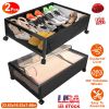 2Pcs Under Bed Storage Containers with 360otatable Wheels Visible Dustproof Cover Under Bed Drawer with Clear Window Bedroom Storage Organizer