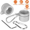 2Pcs Aluminum Alloy Flag Pole Rings 360otating Freely Flag Mounting Clips Spinning Flag Pole Kit Fit 0.75-1In Diameter Flag Pole