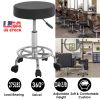 Round Bar Stool%ight Adjustable Salon Stools Leather Swivel Rolling Chair with Casters 275LBS Load Bearing for Kitchen Bar Dining Office