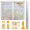 17.7x78.7in Window Film Rainbow Window Cling 3D Decorative Window Decal Window Sticker Non-adhesive