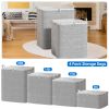 4 Pack Foldable Non Woven Storage Bags Closet Organizers Wardrobe Sorting Baskets with 2 Handles Dustproof Lid Zipper for Clothes Quilt 30L 110L 150L