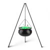 Halloween Large Witch Cauldron With 56.49ripod And Eyeball String Light Skeleton Halloween Outdoor Decoration For Porch Yard Patio Garden Living Ro