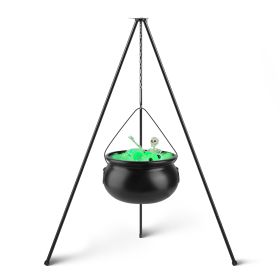 Halloween Large Witch Cauldron With 56.49ripod And Eyeball String Light Skeleton Halloween Outdoor Decoration For Porch Yard Patio Garden Living Ro
