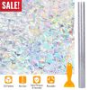 17.7x118.1in Window Film Rainbow Window Cling 3D Decorative Window Decal Window Sticker Non-adhesive