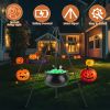 Halloween Large Witch Cauldron With 56.49ripod And Eyeball String Light Skeleton Halloween Outdoor Decoration For Porch Yard Patio Garden Living Ro