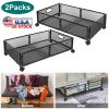 2 Pack Under Bed Storage Container Foldable Rolling Storage Bin for Clothes Shoes Storage Cart with Wheels for Bedroom Study Living Room Office