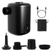 Portable Electric Air Pump for Inflatables Air Mattress Raft Bed Boat Pool Vacuum Storage Bag Quick Inflate Deflate USB Rechargeable Pump