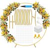 7.3FT Metal Round Balloon Arch Reusable Circle Backdrop Stand Large Wedding Party Arch Frame with Balloon Tools for Wedding Birthday!rty Photo Backg