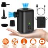 Portable Electric Air Pump for Inflatables Air Mattress Raft Bed Boat Pool Vacuum Storage Bag Quick Inflate Deflate USB Rechargeable Pump
