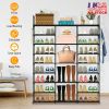 9 Tiers Shoe Rack Metal Shoe Storage Shelf Free Standing Large Shoe Stand 50-55 Pairs Shoe Tower Unit Tall Shoe Organizer with 2 Hooks¯r Entryway Cl