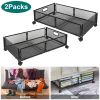 2 Pack Under Bed Storage Container Foldable Rolling Storage Bin for Clothes Shoes Storage Cart with Wheels for Bedroom Study Living Room Office