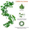 Artificial Ivy Leaves 78.7FT 12 Strands Silk Fake Vine Ivy Plants Leaf Garland Foliage Plants For Wedding Party Garden Home Wall Decor