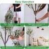 5.9FT Artificial Olive Tree Tall Fake Olive Plant Faux Potted Olive Tree with Lush Olive Branches and Fruitséth Black Planter Pot for Modern Home Of