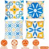 4 Packs Throw Pillow Covers Set Square Decorative Cushion Case 18x18in for Patio Furniture Couch Garden