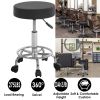 Round Bar Stool%ight Adjustable Salon Stools Leather Swivel Rolling Chair with Casters 275LBS Load Bearing for Kitchen Bar Dining Office