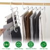 Space Saving Pants Hangers 5-in-1 Stainless Steel Trouser Storage Organizer Non-Slip Clothes Rack Shelves For Pantsãarf Jeans Trousers Skirts