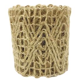 10 Yards Weaving Diamond Jute Burlap Ribbon for DIY Crafts Wedding Party Decor Gift-Wrapping, 75mm Wide