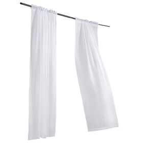 Sheer Curtains 42 W x 84 L inches 2 Panels Window Drapes Rod Pocket Polyester
