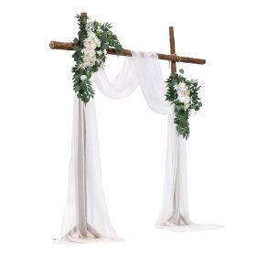 VEVOR Artificial Wedding Arch Flowers Kit (Pack of 4) with 21Ft Wedding Arch Draping Fabric