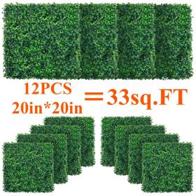 12pieces of 20 inch x 20 inch lawn wall panels, artificial lawn wall panels, green background decoration, boxwood fence wall panels, party, weddi