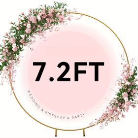 7.2-foot circular background frame, stable balloon arch frame, metal wedding arch background frame, circular background frame suitable for weddin
