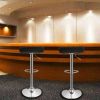 iMounTEK 2Pcs Bar Stool 360wivel PU Leather Chair Air Lift Height Adjustable Pub Home Black