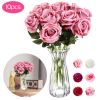 10 Pcs Artificial Rose Simulation Fake Flowers(Rouge)