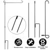 Garden Flag Stand Flagpole Weatherproof Wrought Iron Coated Yard Flag Holder For Yard Flag Party Banner Fits 11.8x17.7in Flag