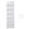 Over the Door Shoes Rack 24-Pocket Crystal Clear Organizer 6-Layer Hanging Storage Shelf for Shoes Slippers Small Toys Closet Cabinet