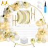 7.3FT Metal Round Balloon Arch Reusable Circle Backdrop Stand Large Wedding Party Arch Frame with Balloon Tools for Wedding Birthday!rty Photo Backg