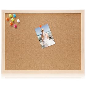 Notice Cork Board Double Sided Bulletin Board w/ Wood Frame Pushpin Hangers Hemp Rope for School Home Office Shop (Option: NoticeBoard90NoticeBoard9060)