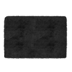 Fluffy Bedroom Rug 48 2.6nti-Skid Shaggy Area Rug Decorative Floor Carpet Mat for Nursery Bedroom Living Room (Option: RugFloorMatBlackRugFloorMatBlack)